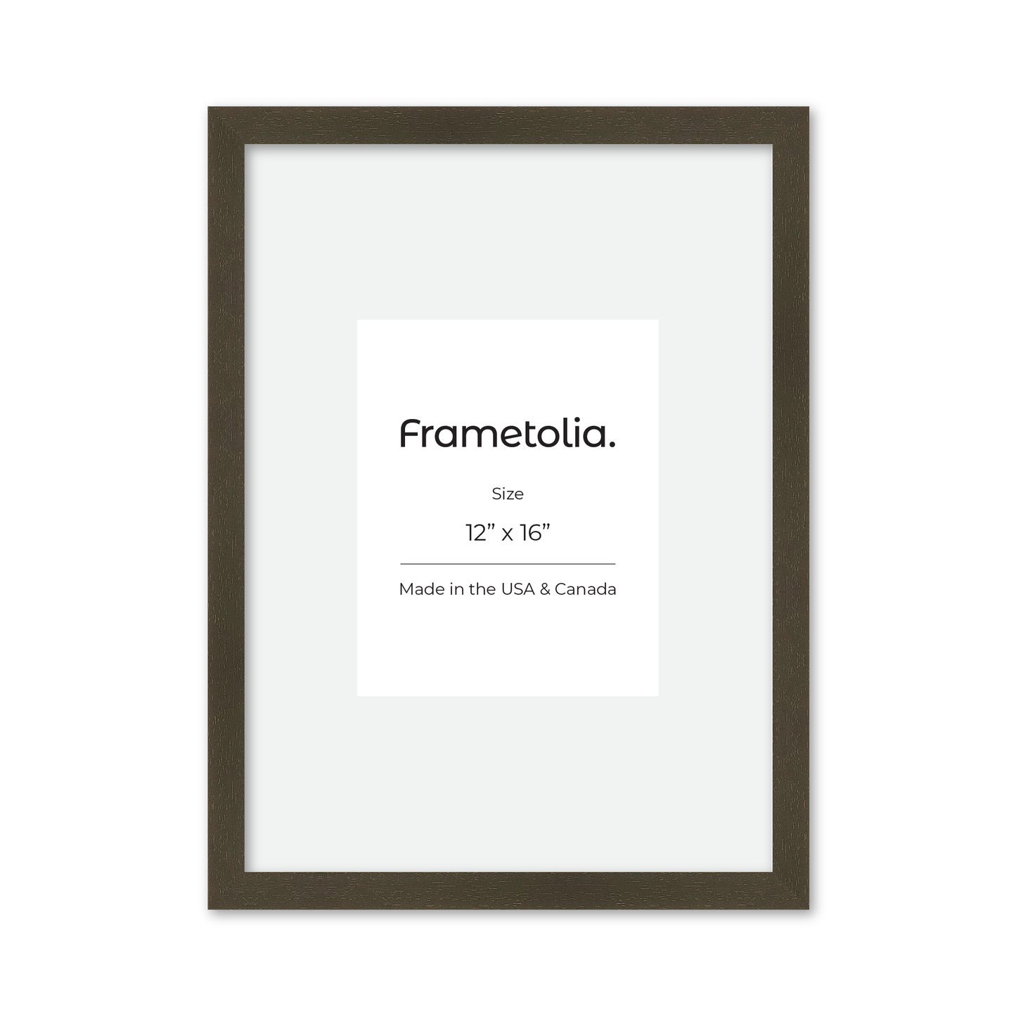 12" x 16" Brown Manhattan Wall Frame