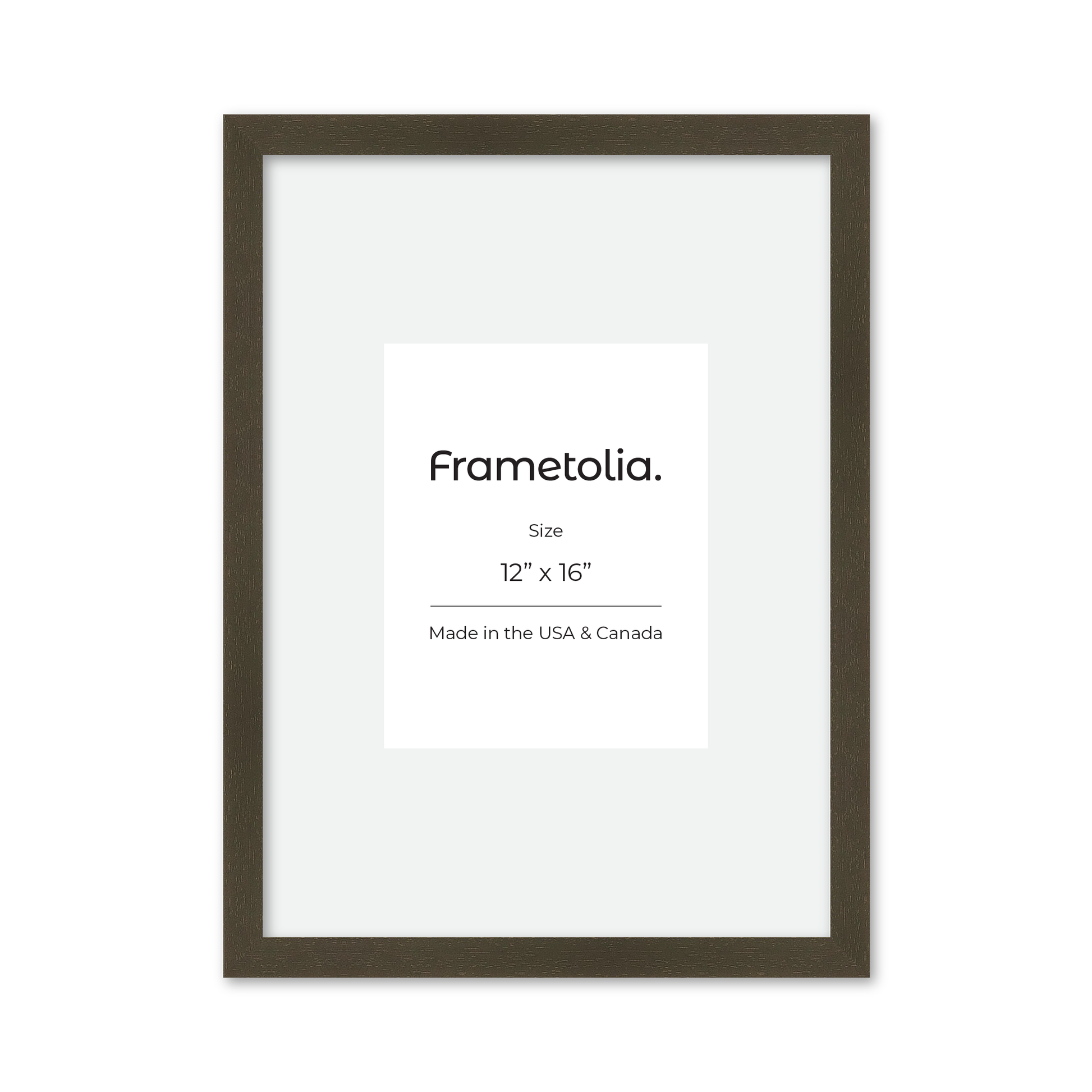 12" x 16" Brown Manhattan Wall Frame