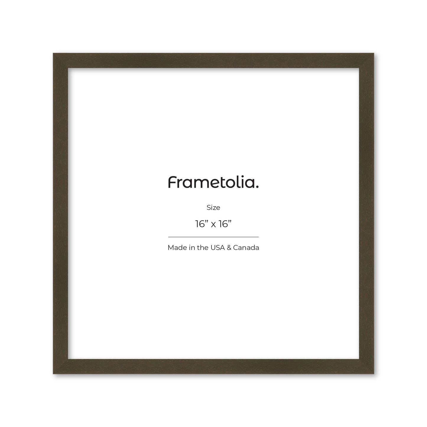 16" x 16" Brown Manhattan Wall Frame