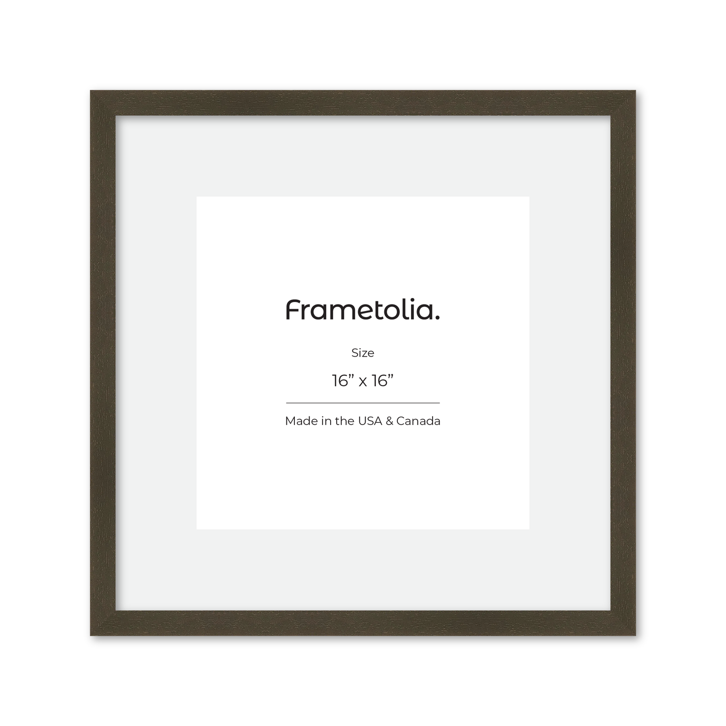 16" x 16" Brown Manhattan Wall Frame