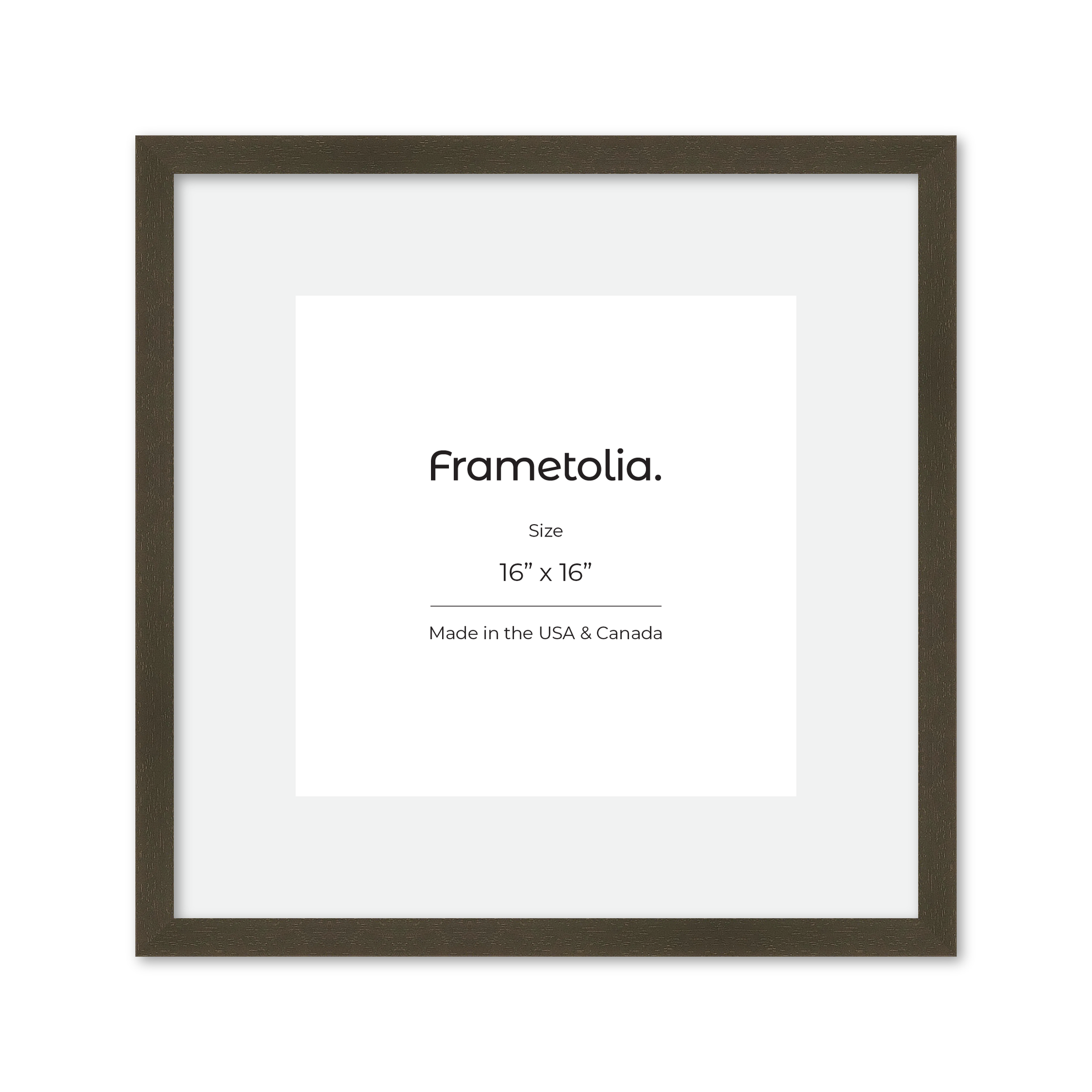 16" x 16" Brown Manhattan Wall Frame