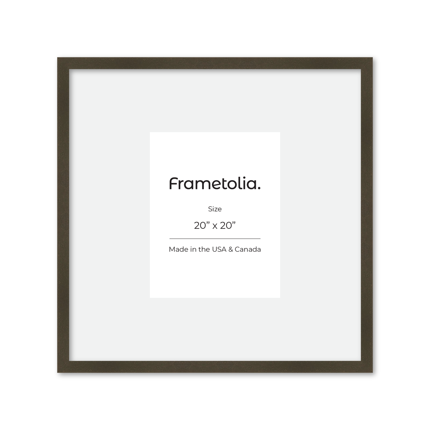 20" x 20" Brown Manhattan Wall Frame