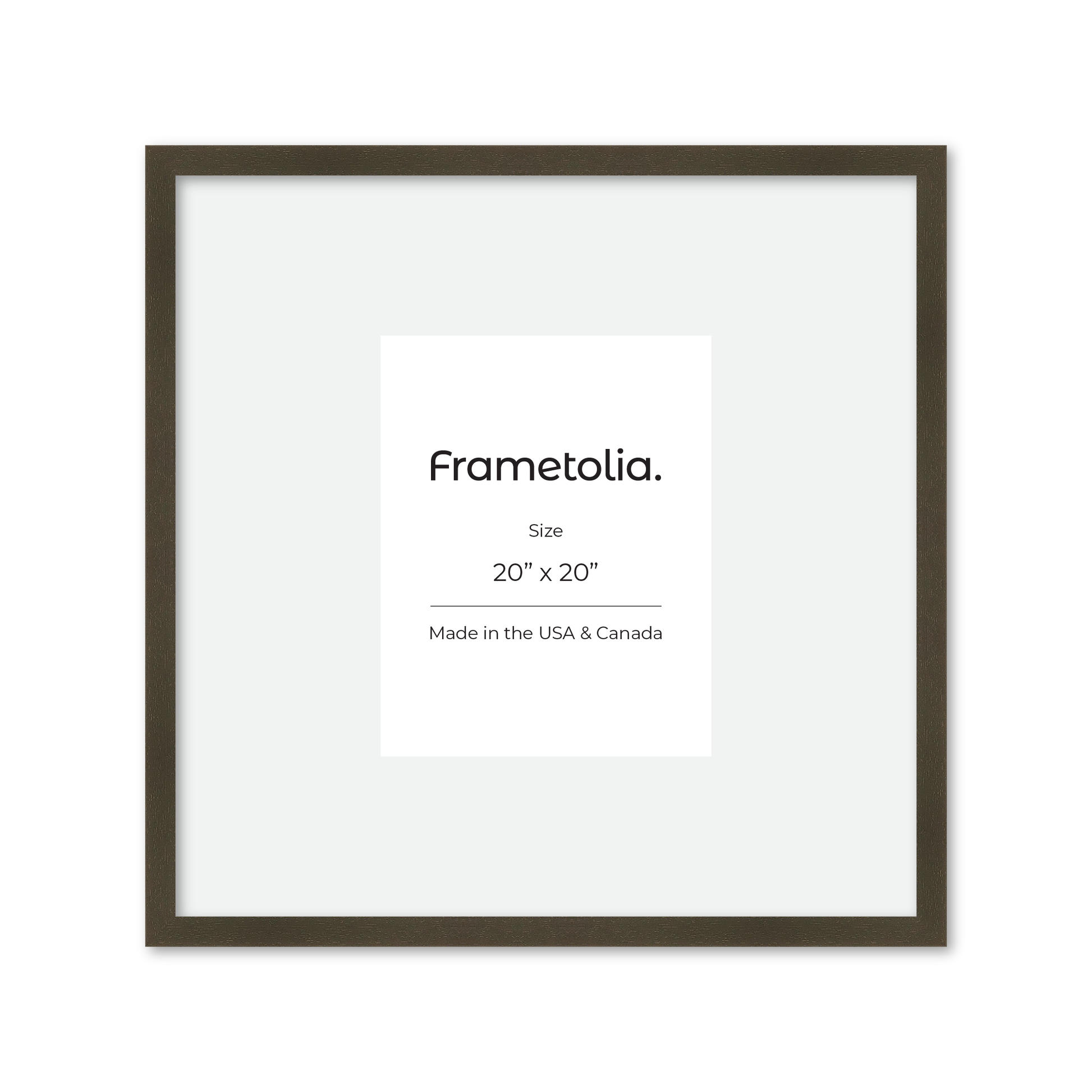 20" x 20" Brown Manhattan Wall Frame