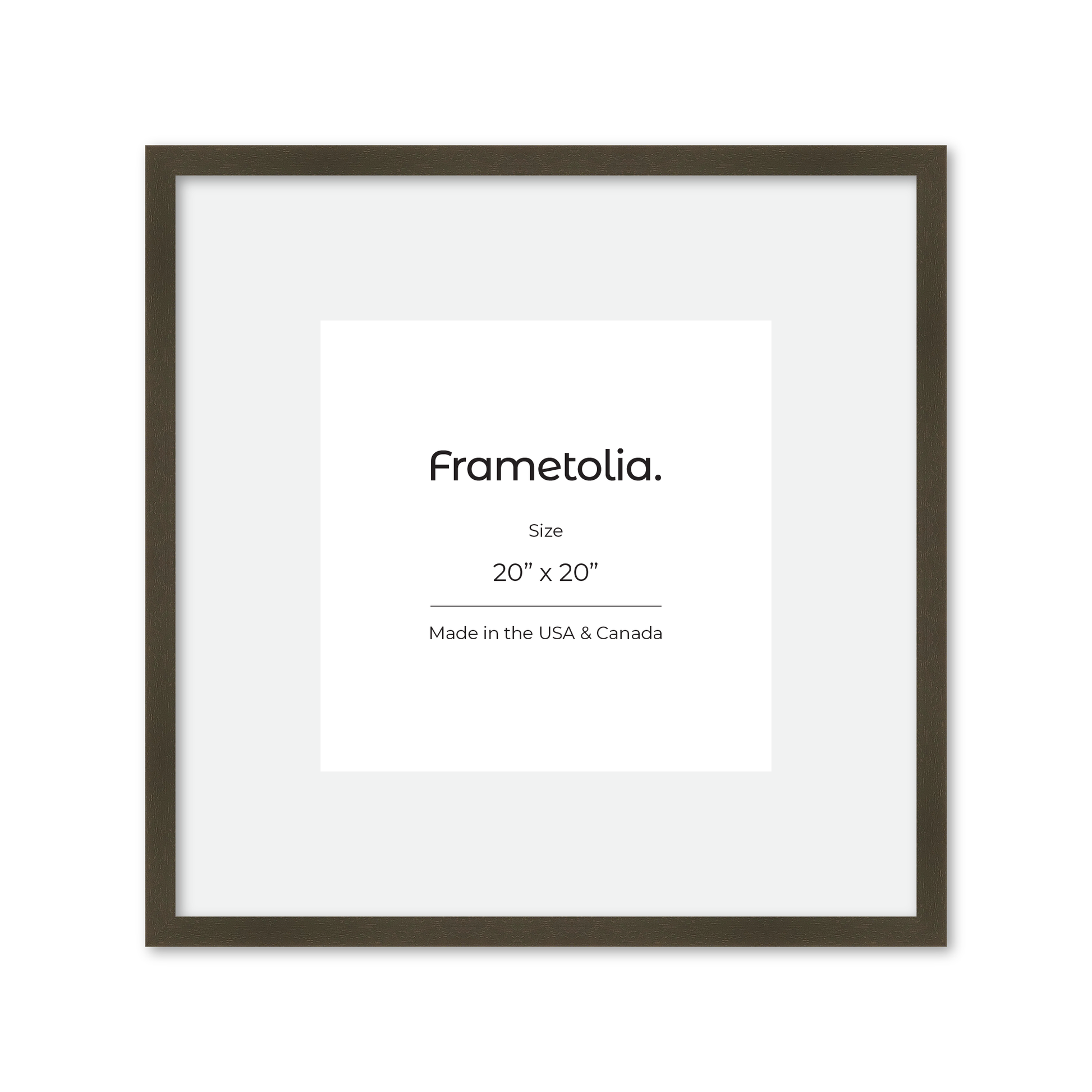 20" x 20" Brown Manhattan Wall Frame