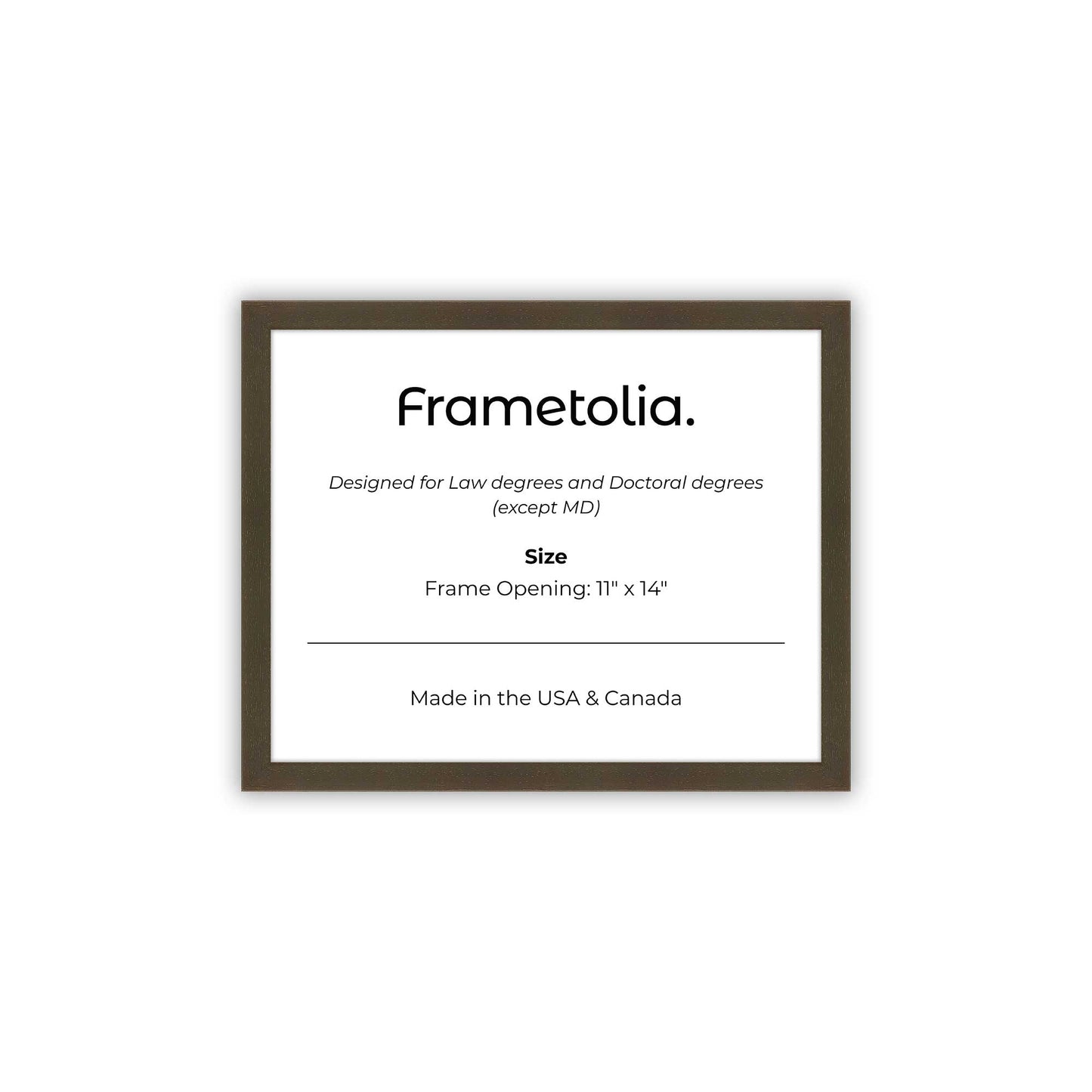 11" x 14" Belvinder Brown Manhattan  Diploma Frame - No Mat