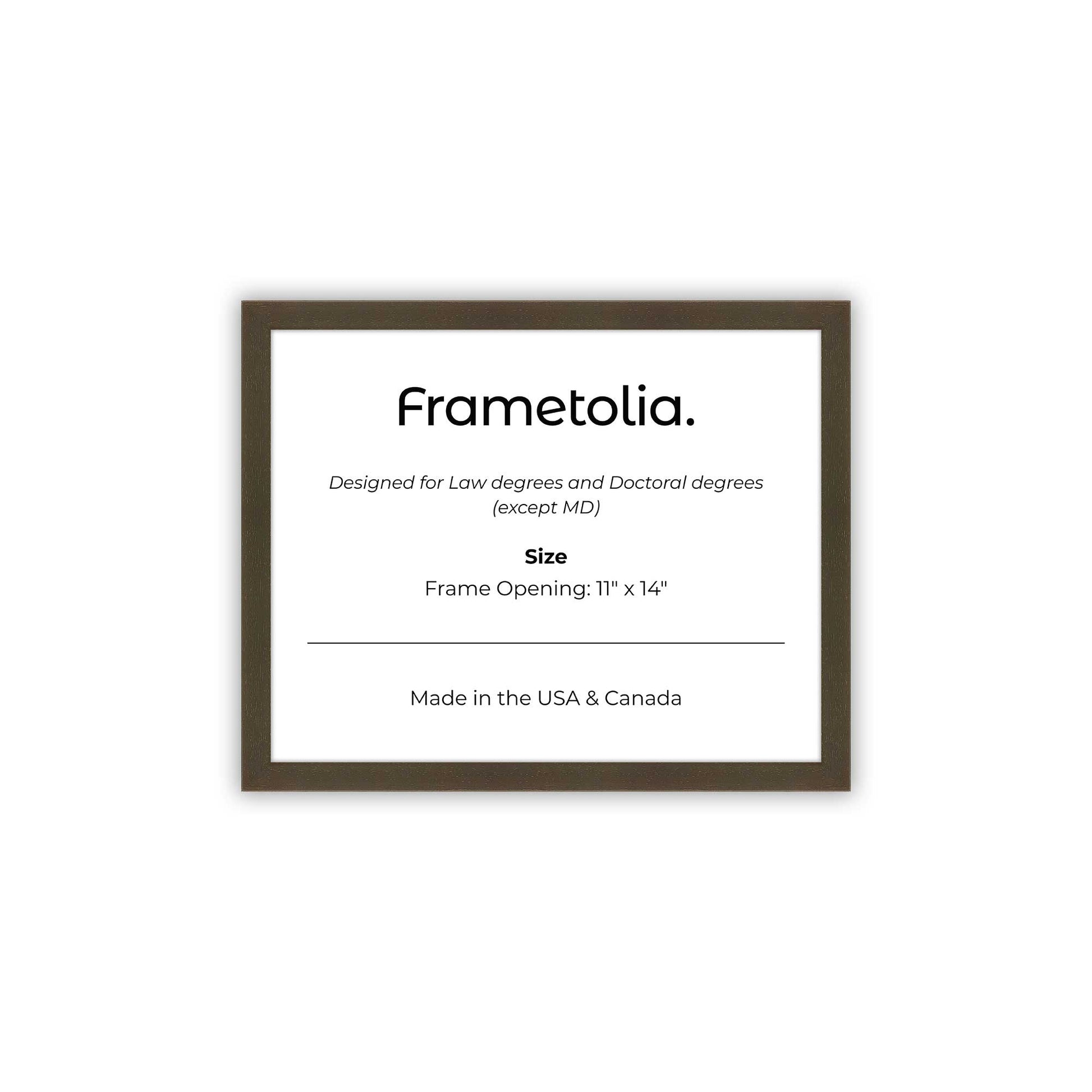 11" x 14" Belvinder Brown Manhattan  Diploma Frame - No Mat