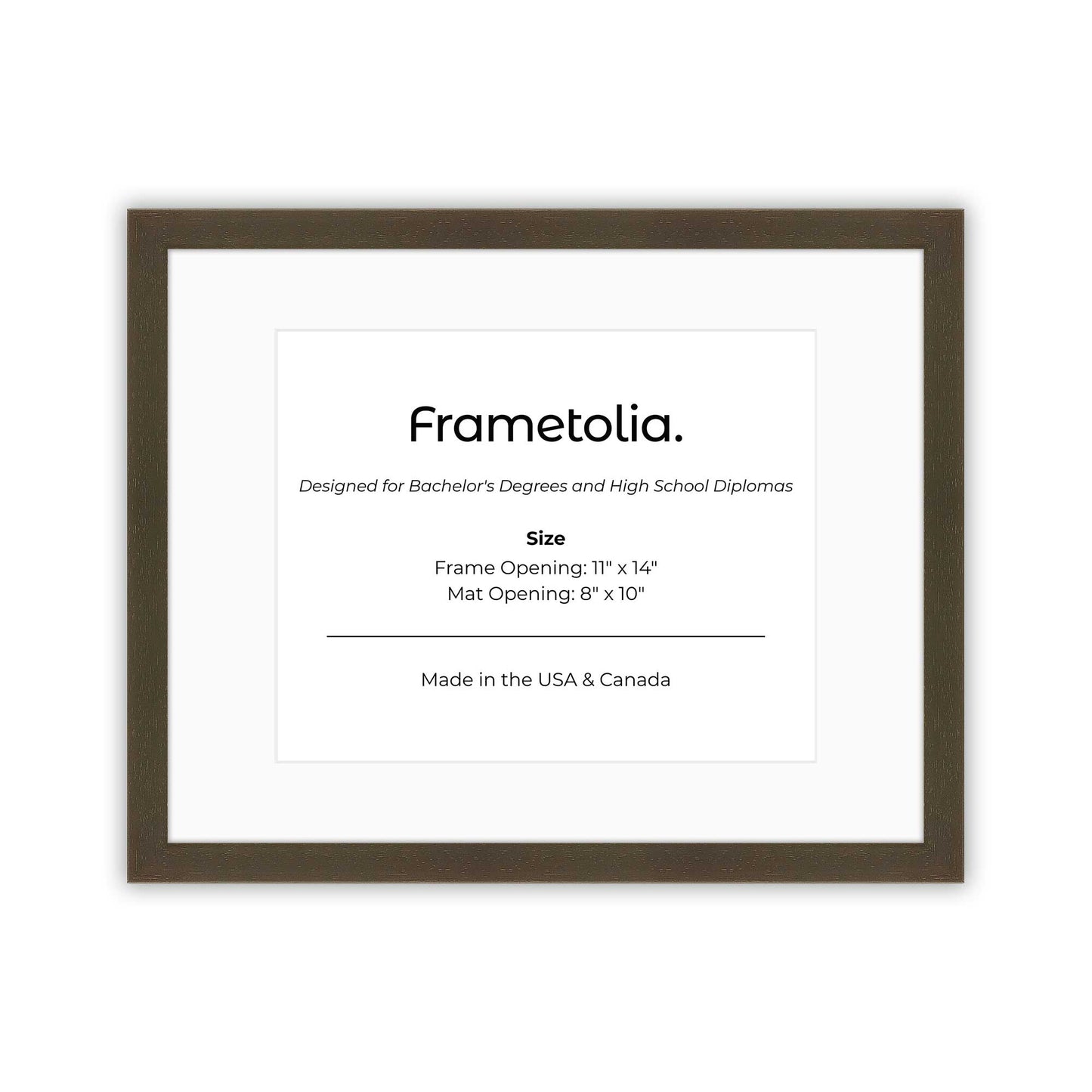 11" x 14" Belvinder Brown Manhattan  Diploma Frame with Mat - 8 x 10 opening