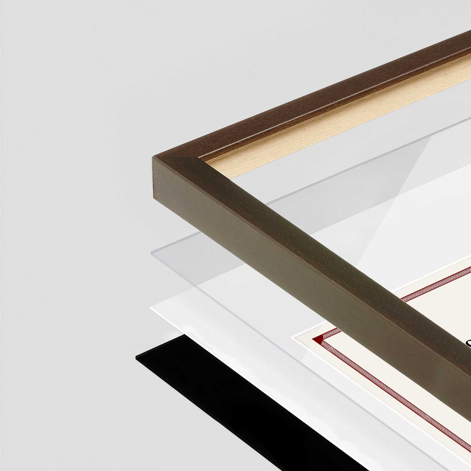 Belvinder Brown Manhattan Wall Frame corner Close up with layers broken out