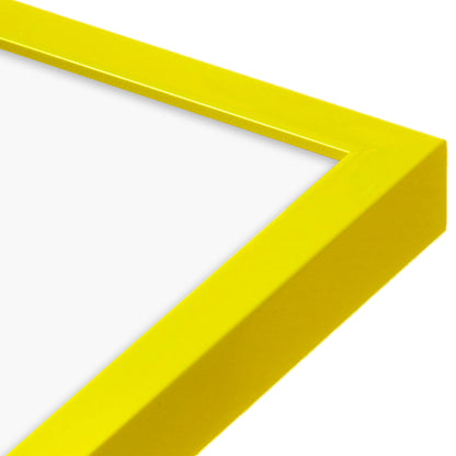 Sunburst Yellow Narrow Width Wall Frame