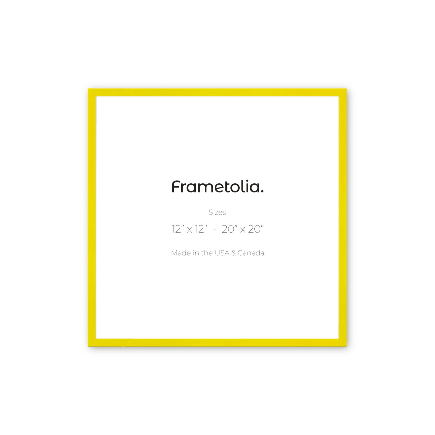 Sunburst Yellow Narrow Width Wall Frame