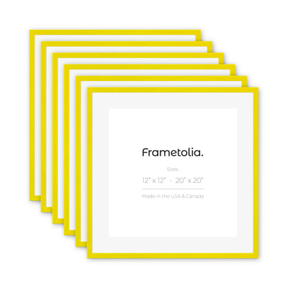 Sunburst Yellow Aurora Wall Frame, Set of 6