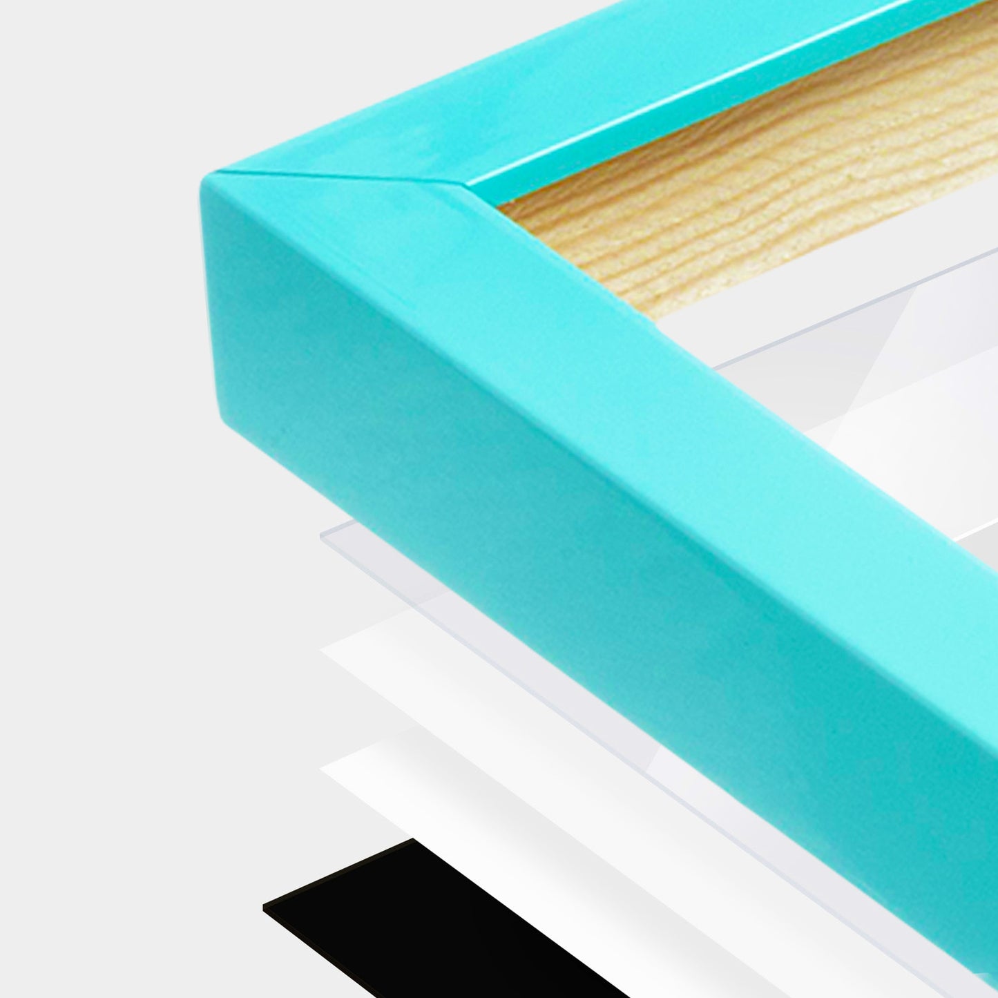 Capri Teal Aurora Wall Frame, Set of 6
