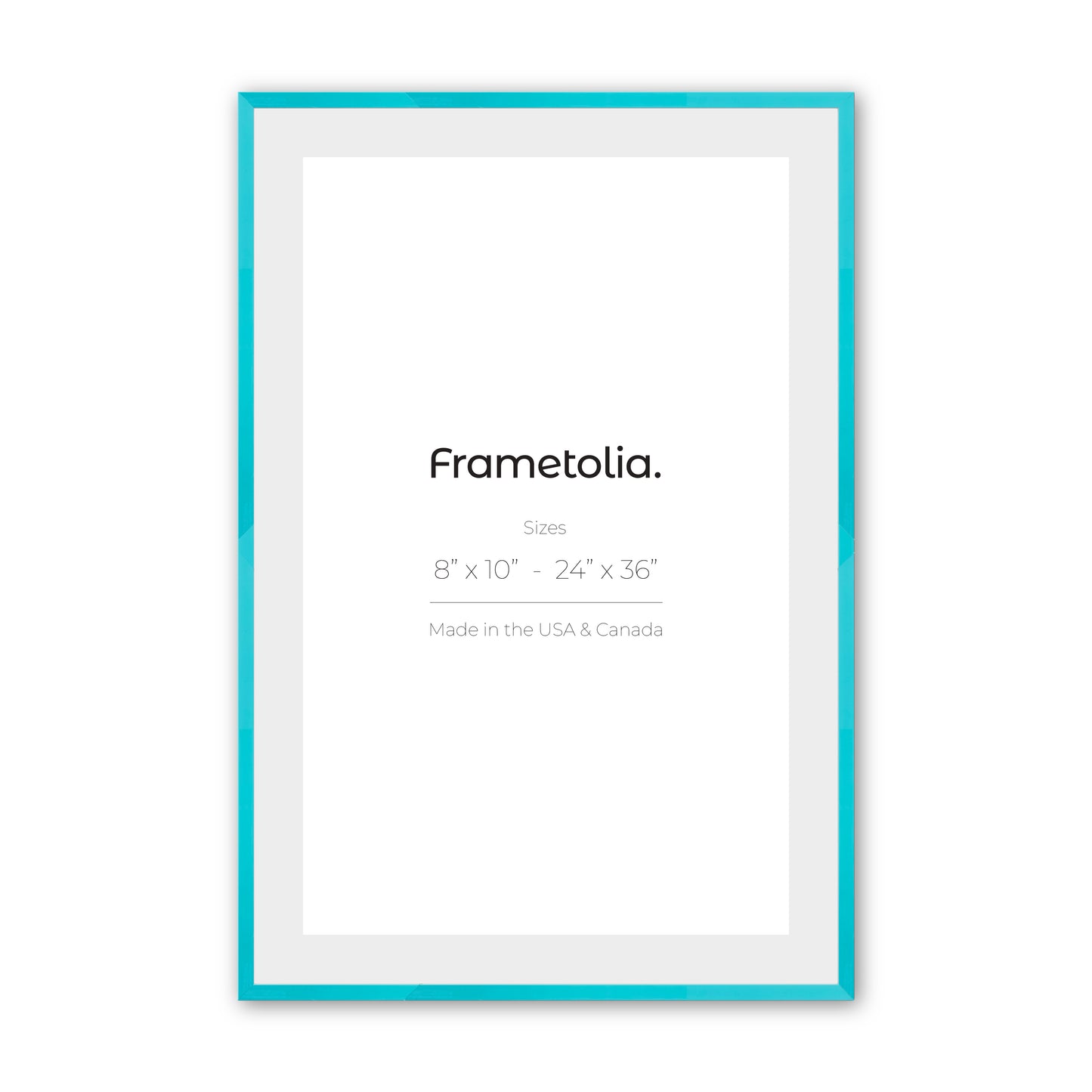 Capri Teal Narrow Width Wall Frame