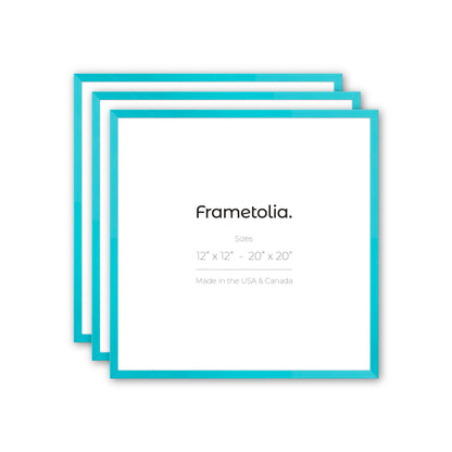 Capri Teal Narrow Width Wall Frame, Set of 3