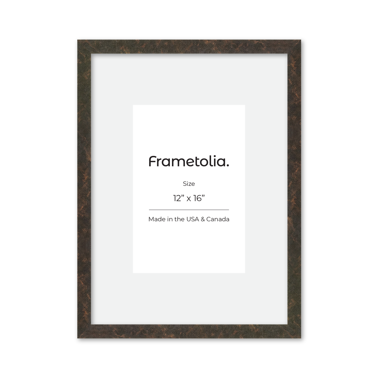 12" x 16" Rich Brown Vienna Wall Frame