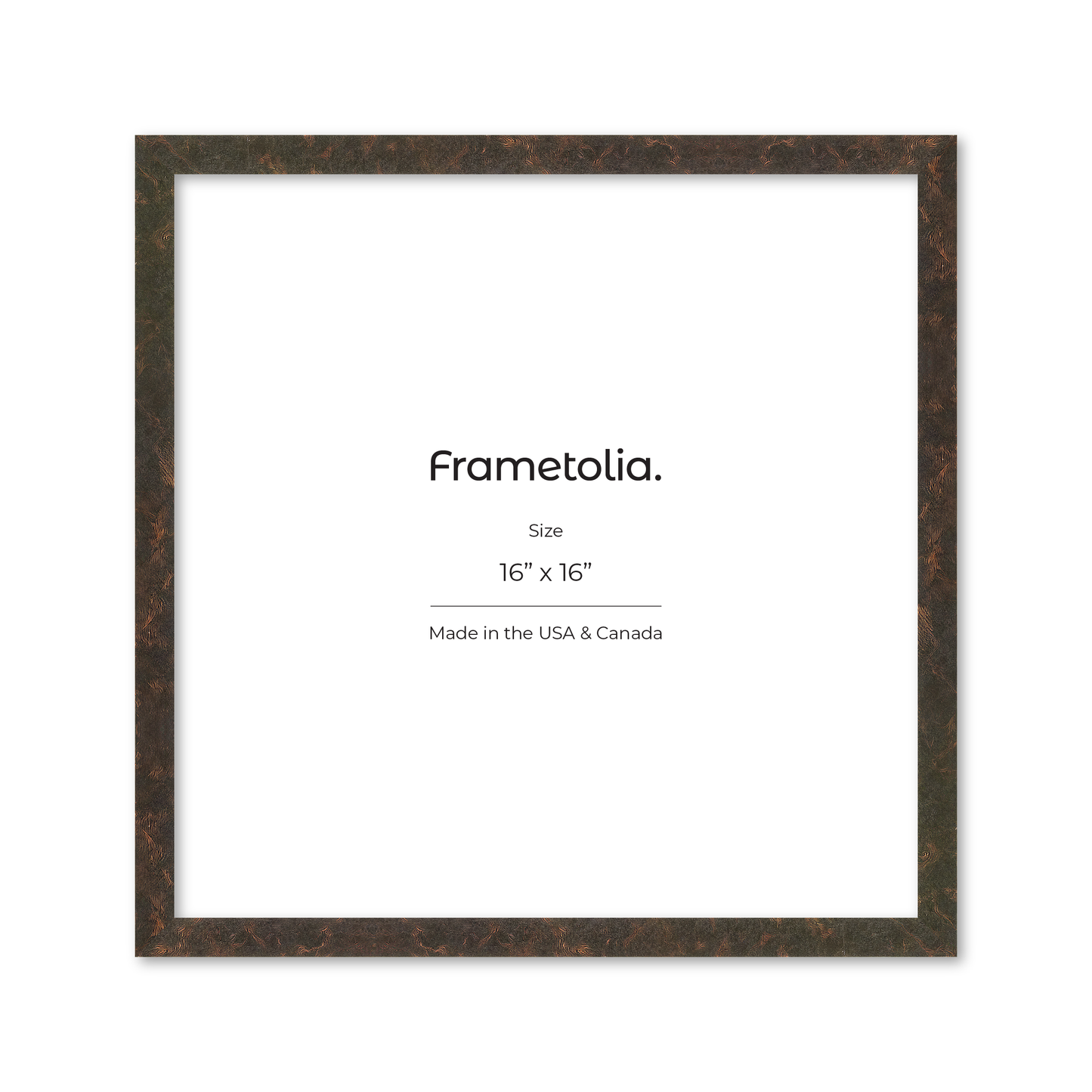 16" x 16" Rich Brown Vienna Wall Frame