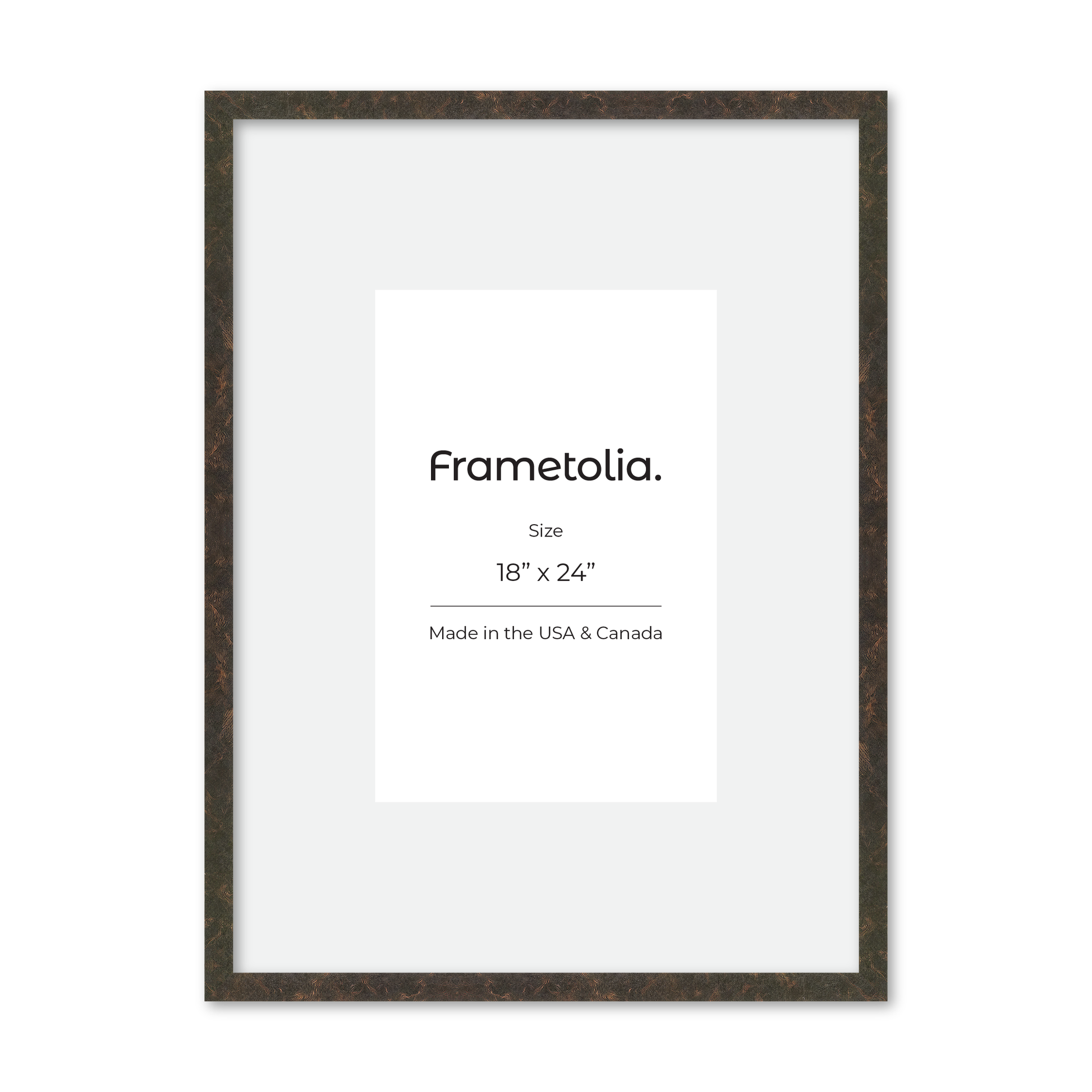 18" x 24" Rich Brown Vienna Wall Frame