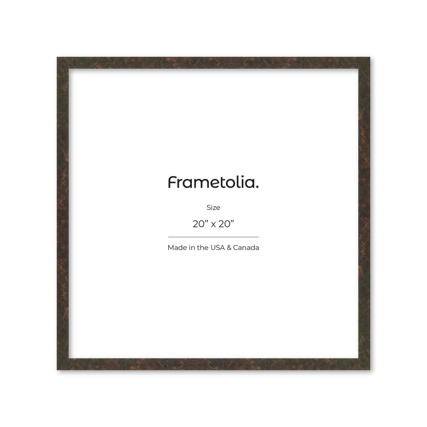 20" x 20" Rich Brown Vienna Wall Frame