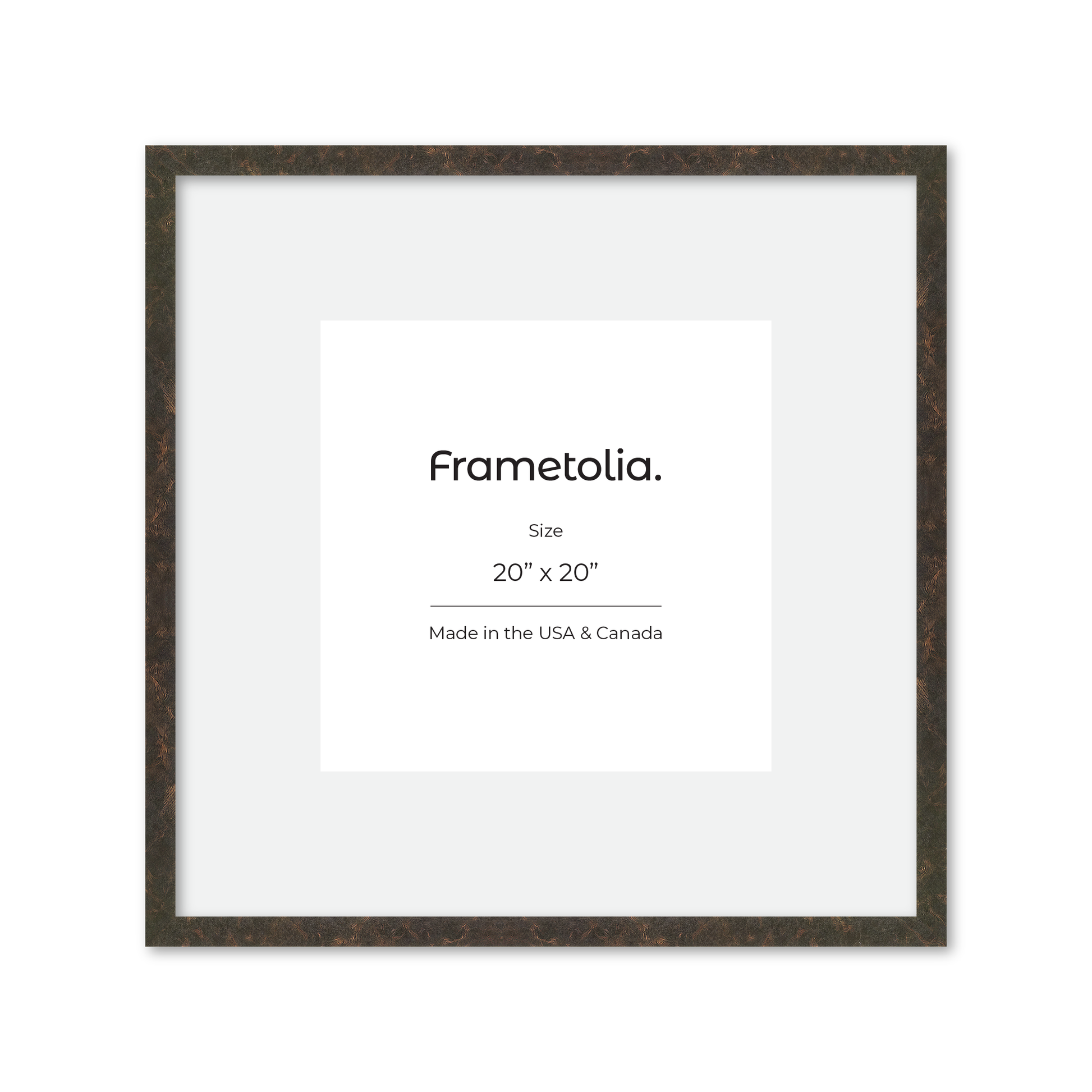 20" x 20" Rich Brown Vienna Wall Frame