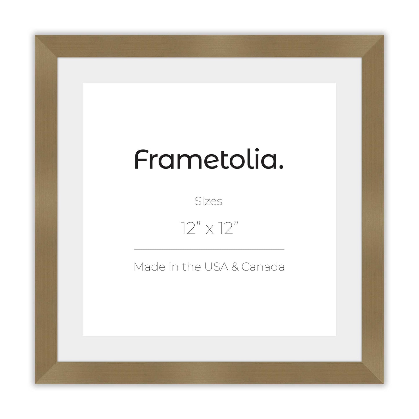 Brushed Gold Narrow Width Wall Frame