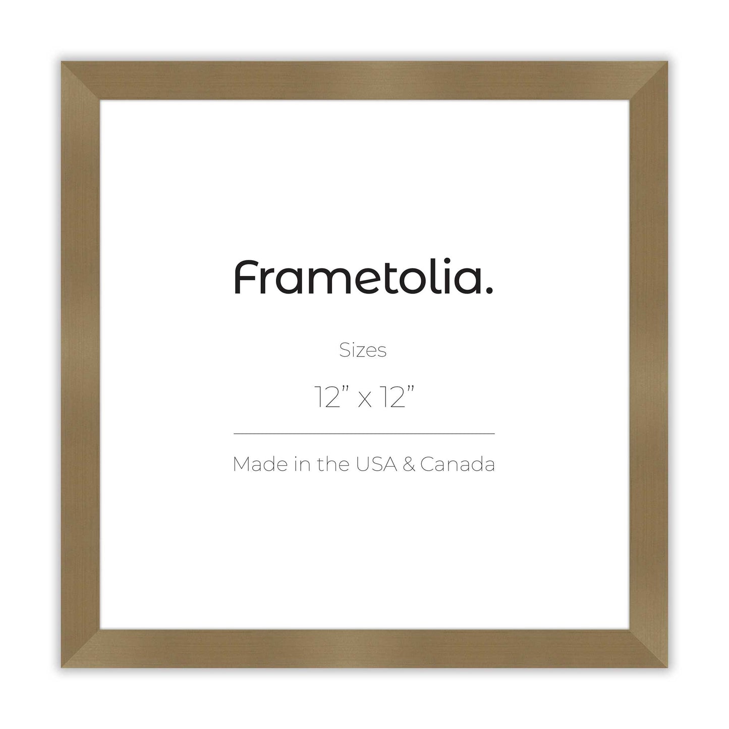 Brushed Gold Narrow Width Wall Frame