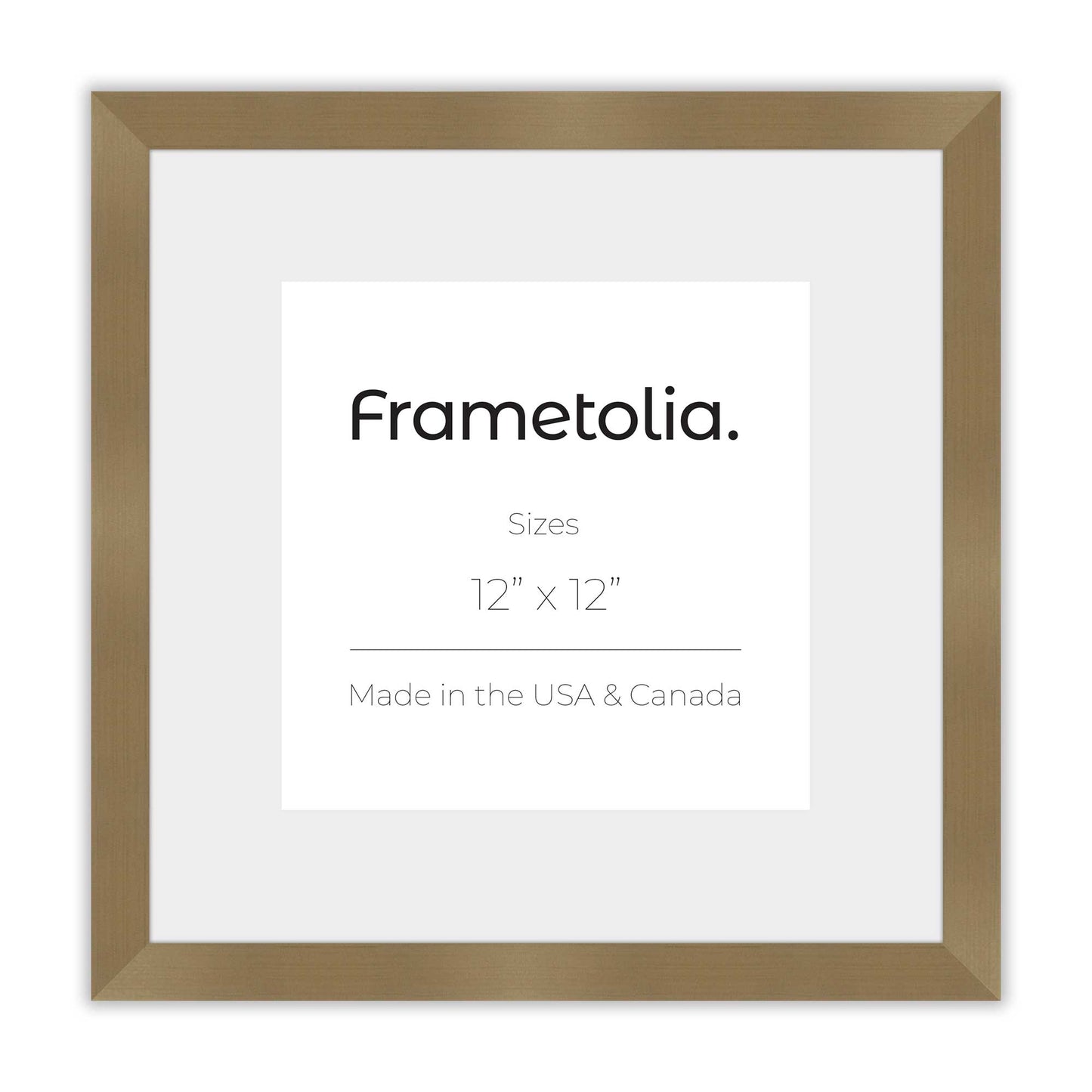Brushed Gold Narrow Width Wall Frame