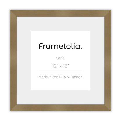 Brushed Gold Narrow Width Wall Frame
