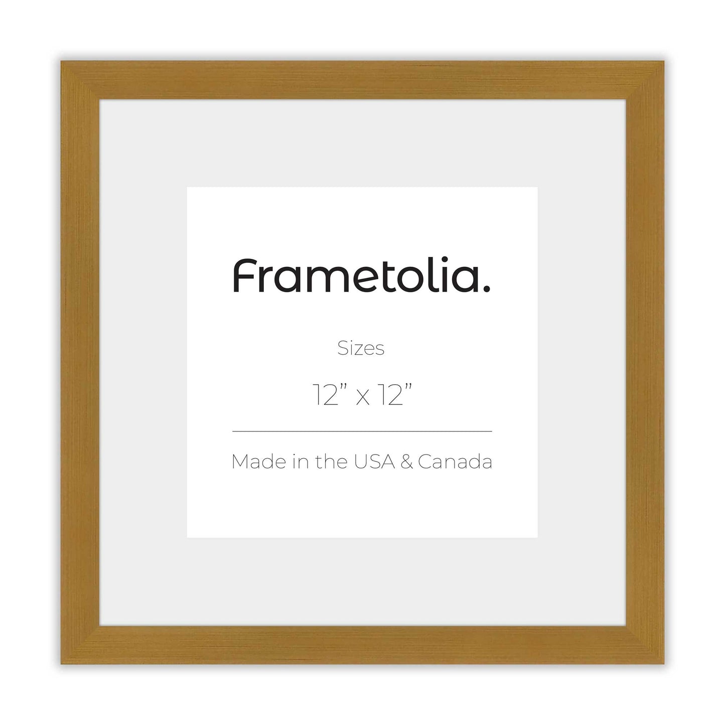 Polished Gold Narrow Width Wall Frame