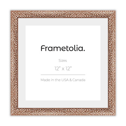 Hammered Champagne Medium Width Wall Frame