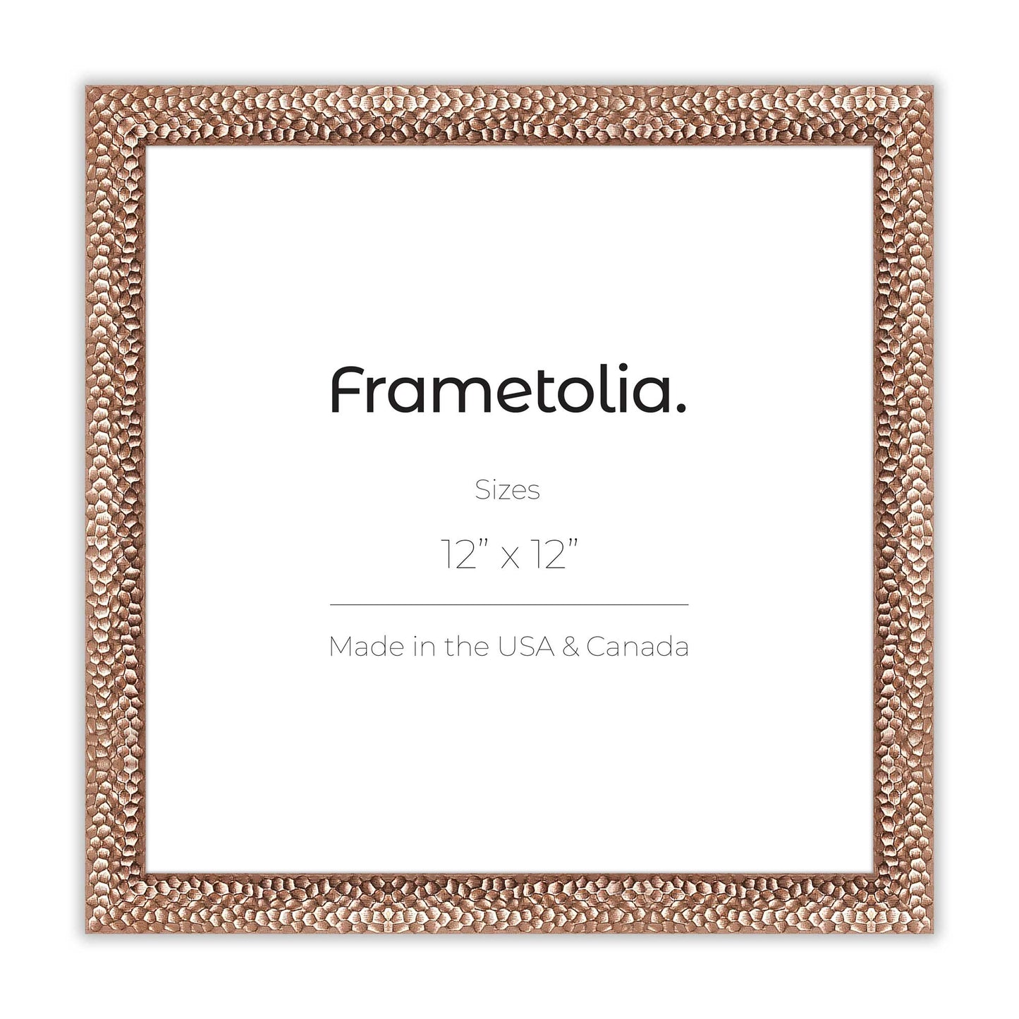 Hammered Champagne Medium Width Wall Frame