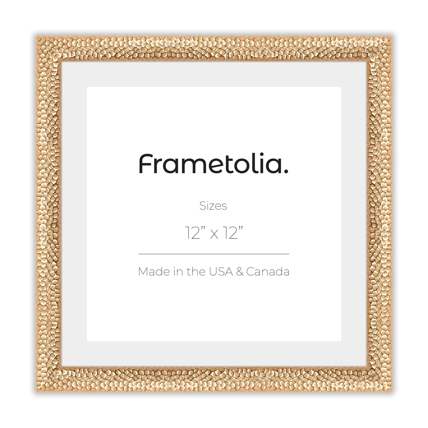 Hammered Gold Medium Width Wall Frame