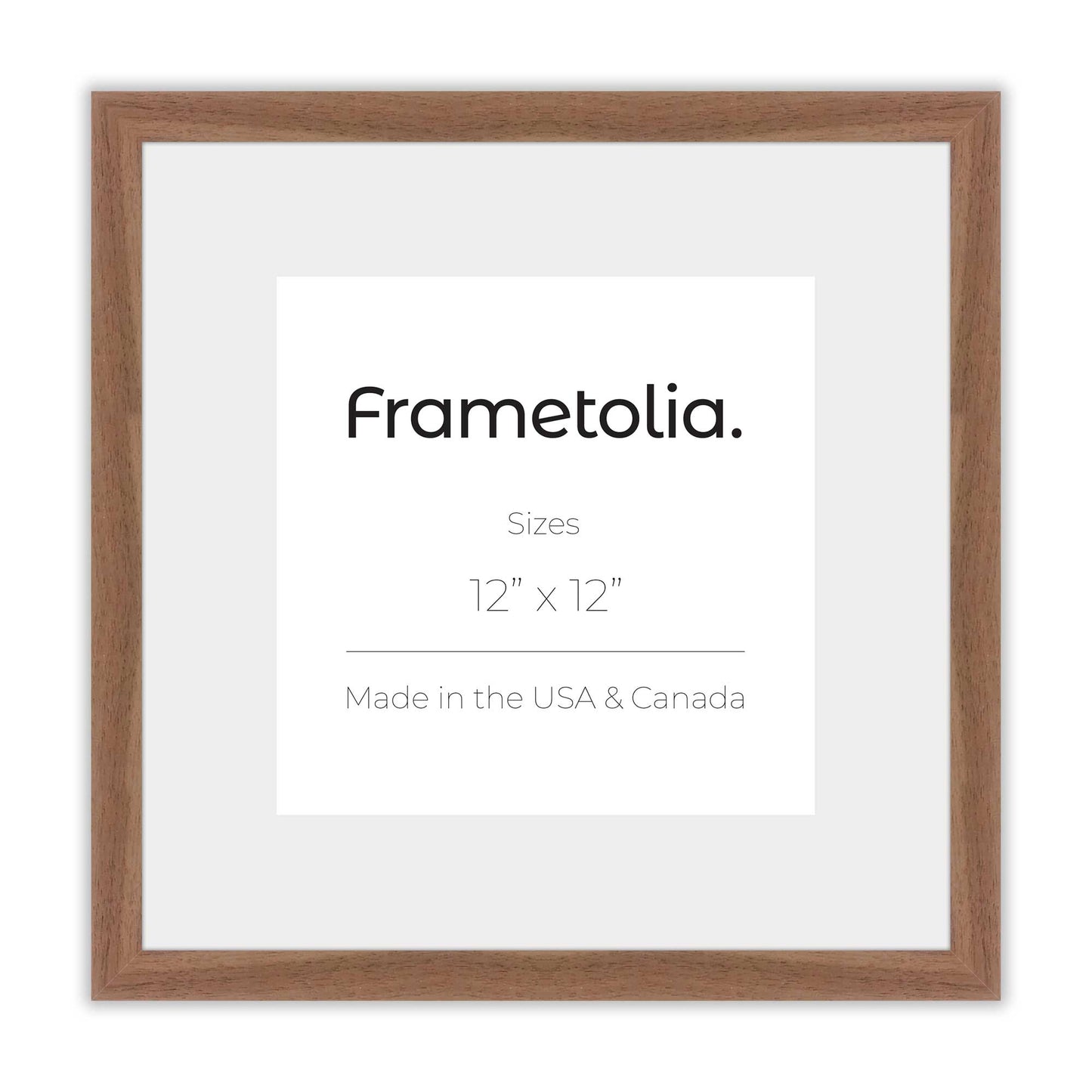 Brown Walnut Narrow Width Wall Frame