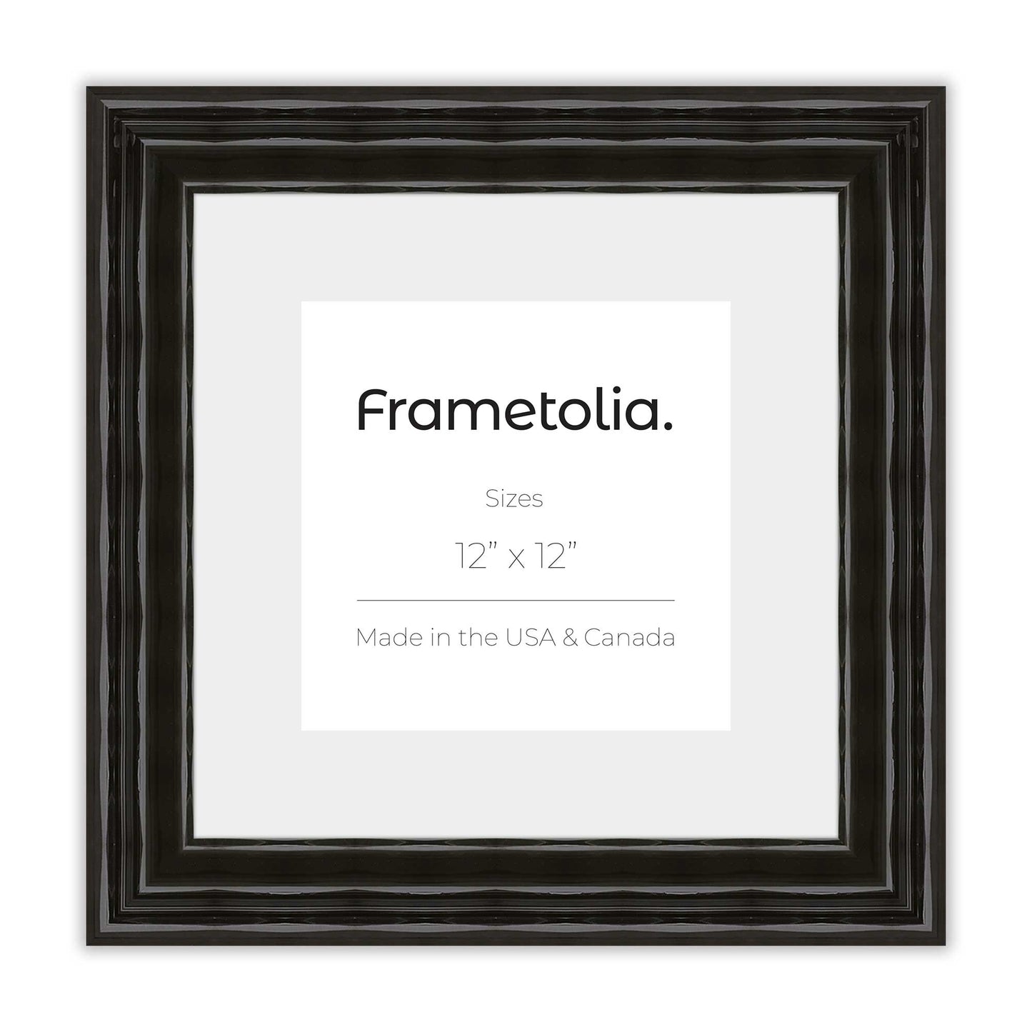 Electric Black Gloss Wide Width Wall Frame