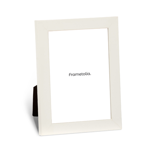 Opaque White Contemporary Narrow Width Table Top Frame