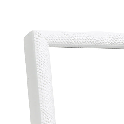 White Glaze Narrow Width Table Top Frame