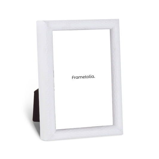 Hammered White Narrow Width Table Top Frame