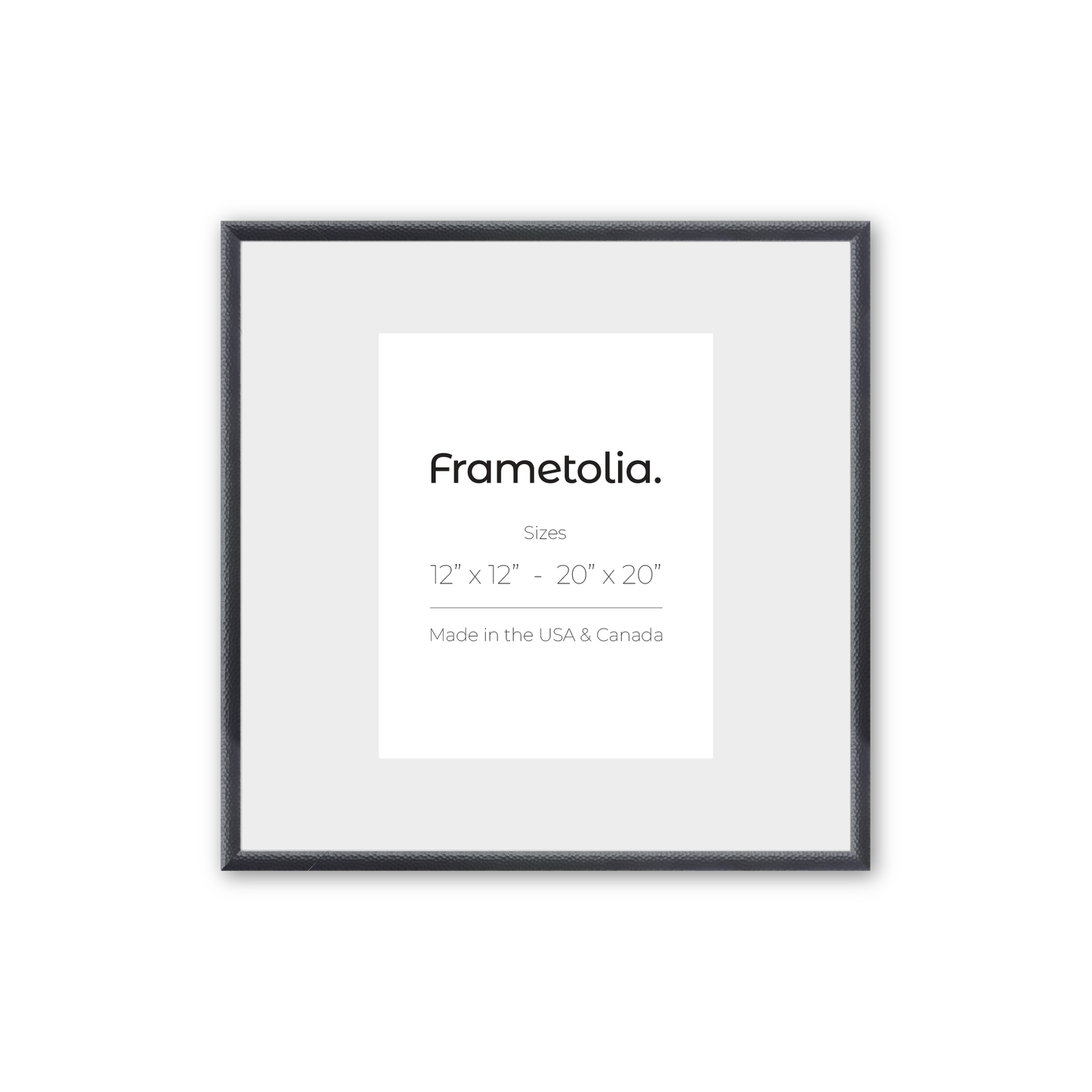 Hammered Black Medium Width Wall Frame