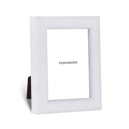 Hammered White Medium Width Table Top Frame