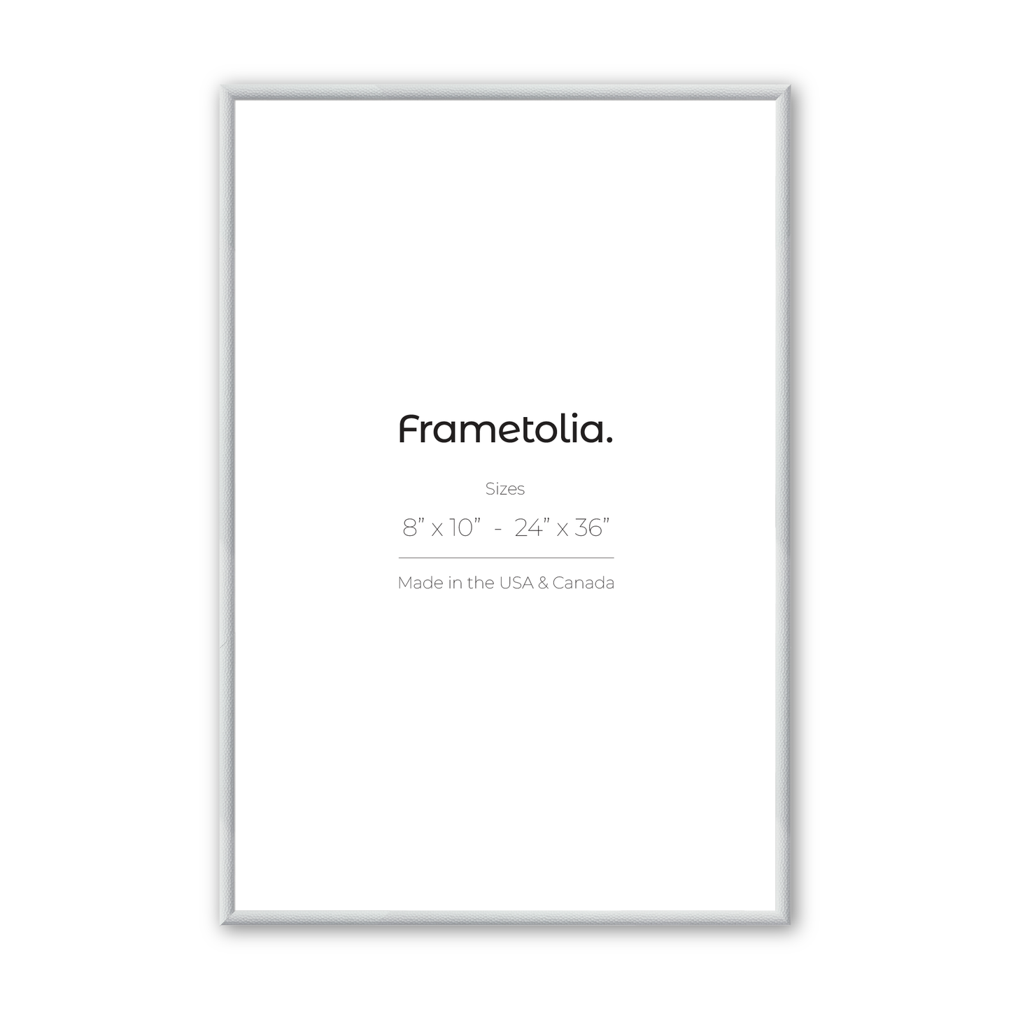 Hammered White Medium Width Wall Frame
