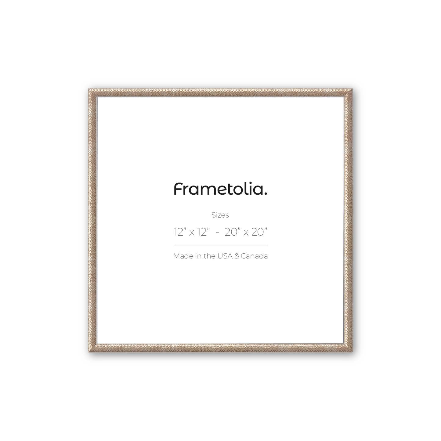 Hammered Champagne Medium Width Wall Frame