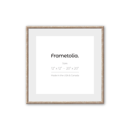 Hammered Champagne Medium Width Wall Frame