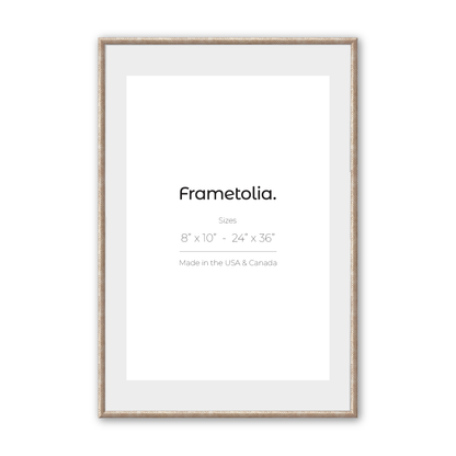 Hammered Champagne Medium Width Wall Frame