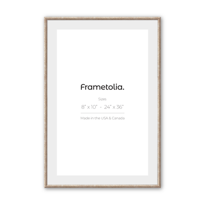 Hammered Champagne Medium Width Wall Frame