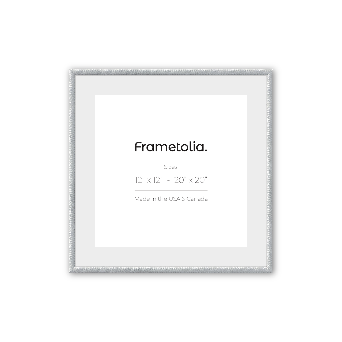 Hammered Silver Medium Width Wall Frame