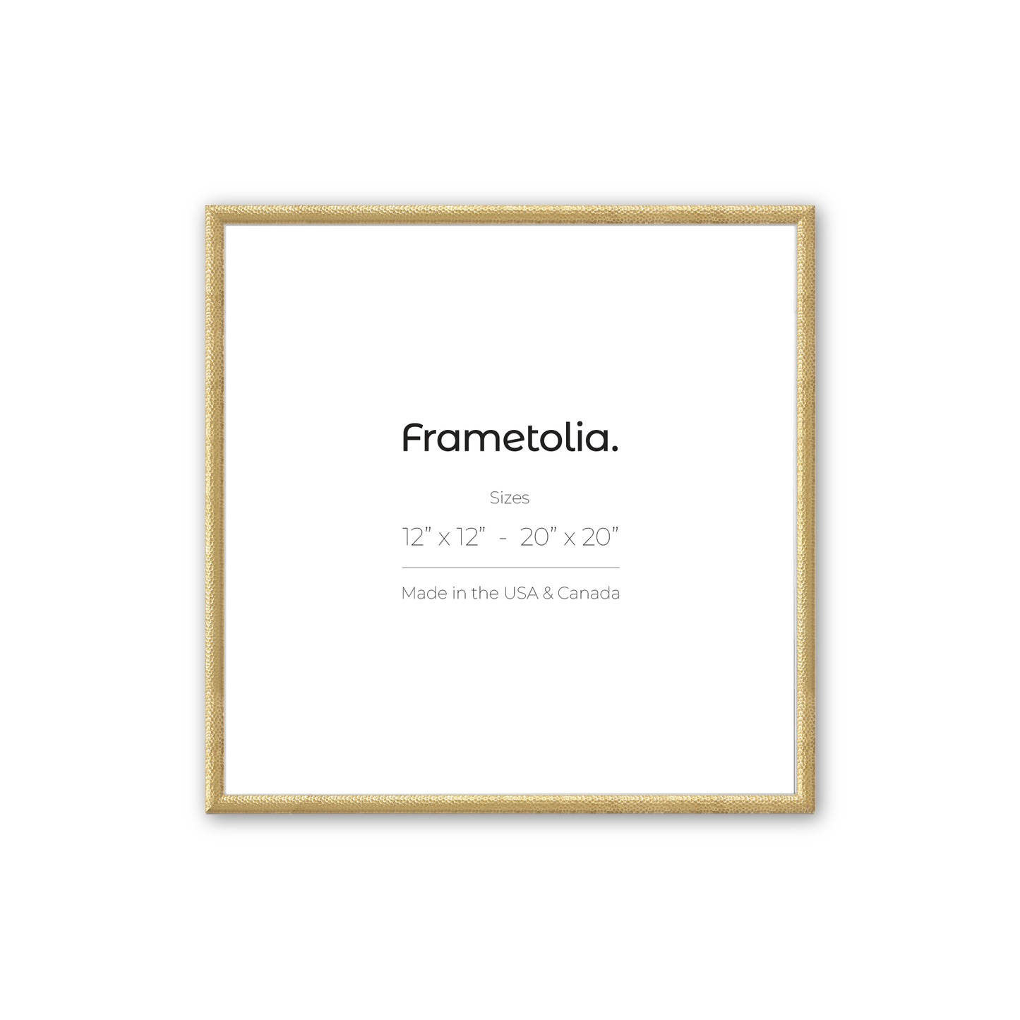 Hammered Gold Medium Width Wall Frame