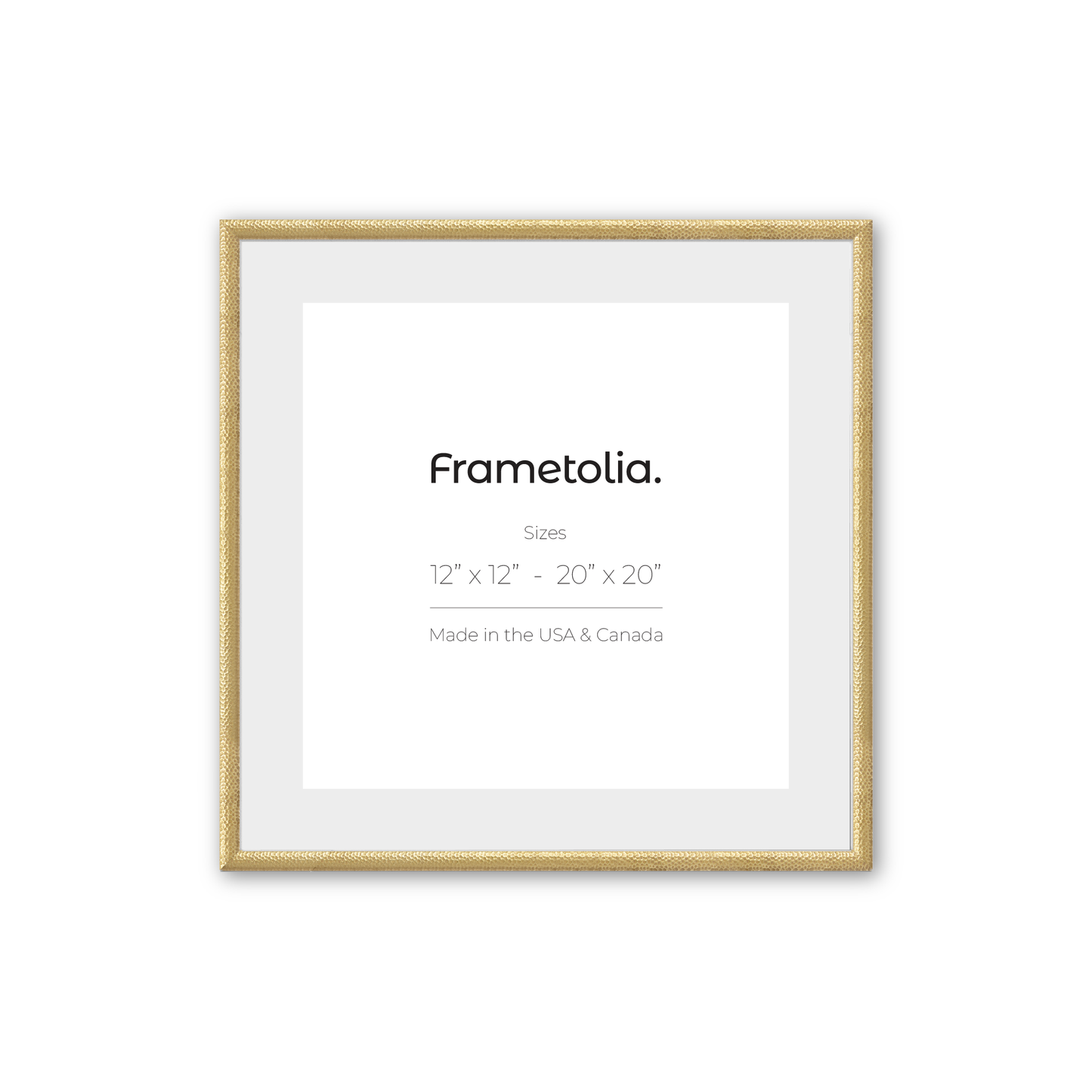 Hammered Gold Medium Width Wall Frame
