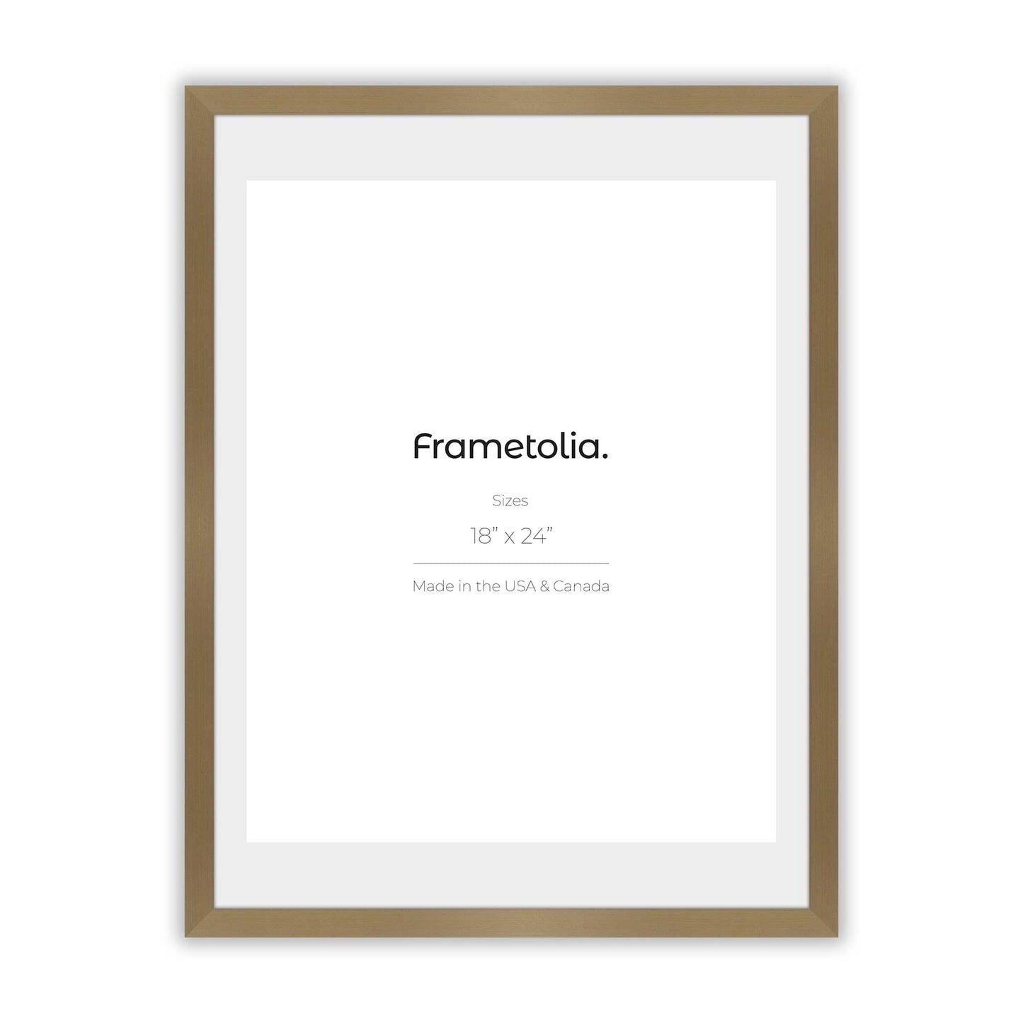 Brushed Gold Narrow Width Wall Frame