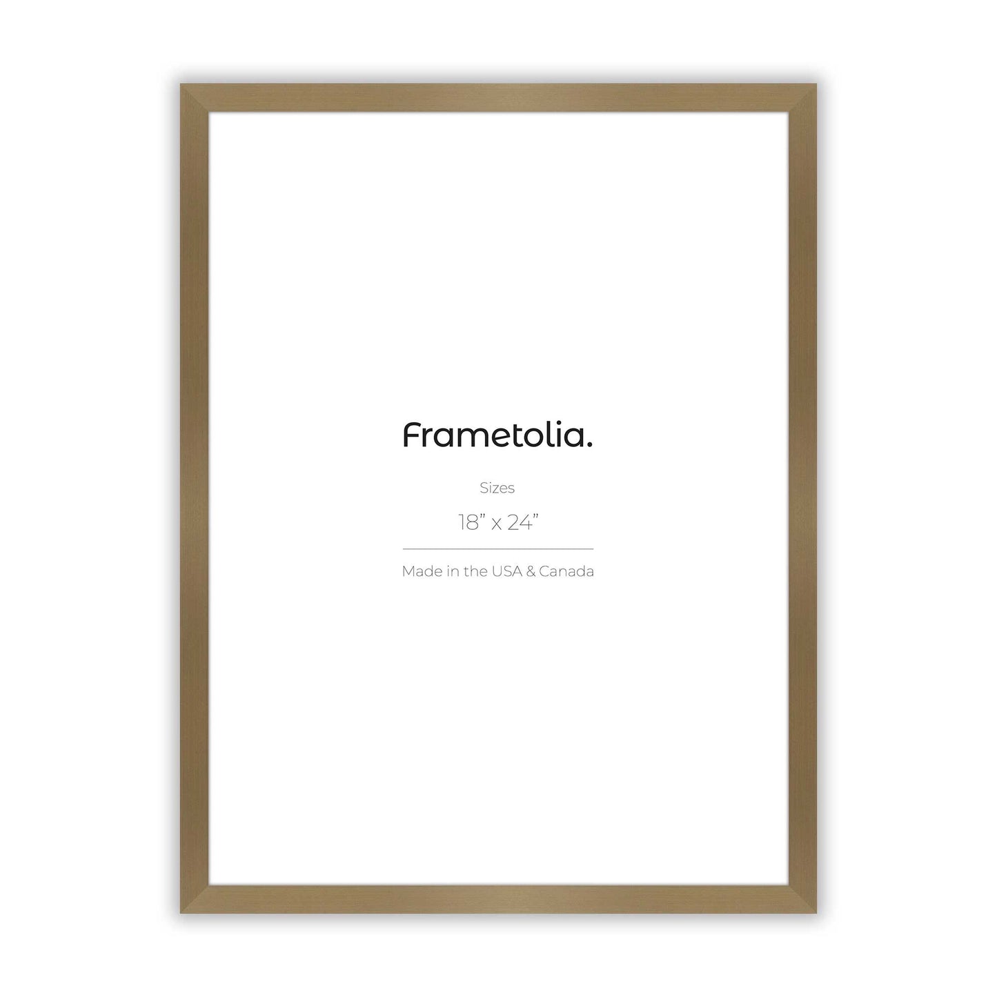 Brushed Gold Narrow Width Wall Frame