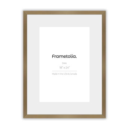 Brushed Gold Narrow Width Wall Frame