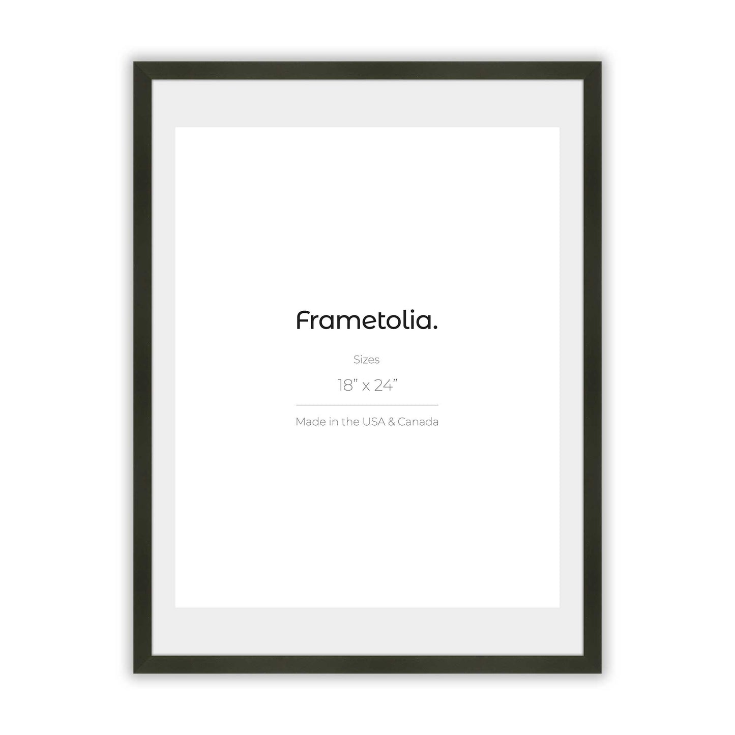 Satin Black Narrow Width Wall Frame